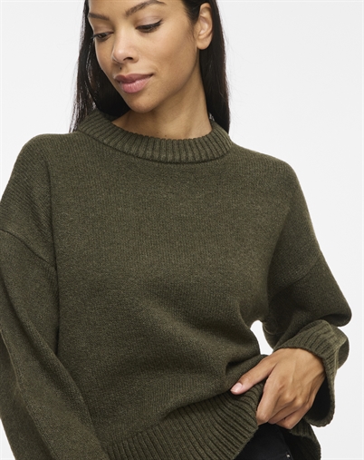 Vila - VISia O-Neck Knit Pullover - Forest Night